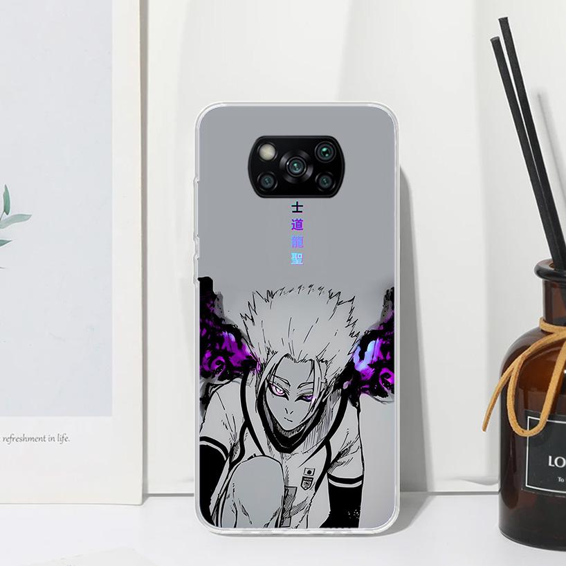 Blue Lock Shidou Ryusei Phone Case For Xiaomi Poco X7 X6 X5 M7 M8 Pro F7 Ultra Redmi 15C 15 13C 13 12C 12 10 10C 10A Art Fundas