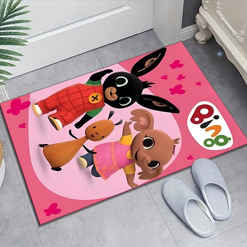 1pc Bing Bunny5 Design Area Rug - Non-Slip, Soft & Cozy Floor Mat for Living Room, Bedroom, Office - Indoor/Outdoor Decorative Carpet