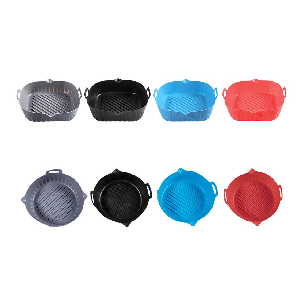 Silicone Air Fryer Tray Reusable Air Fryer Silicone Pot Heat-insulation Multi-function Tools for Family Baking Camping Barbecue