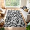 Stone Wall Texture Pattern Non-Slip Home Carpet Design for Living Room Bedroom Office Decor Gift with Vibrant Pattern and Comfortable