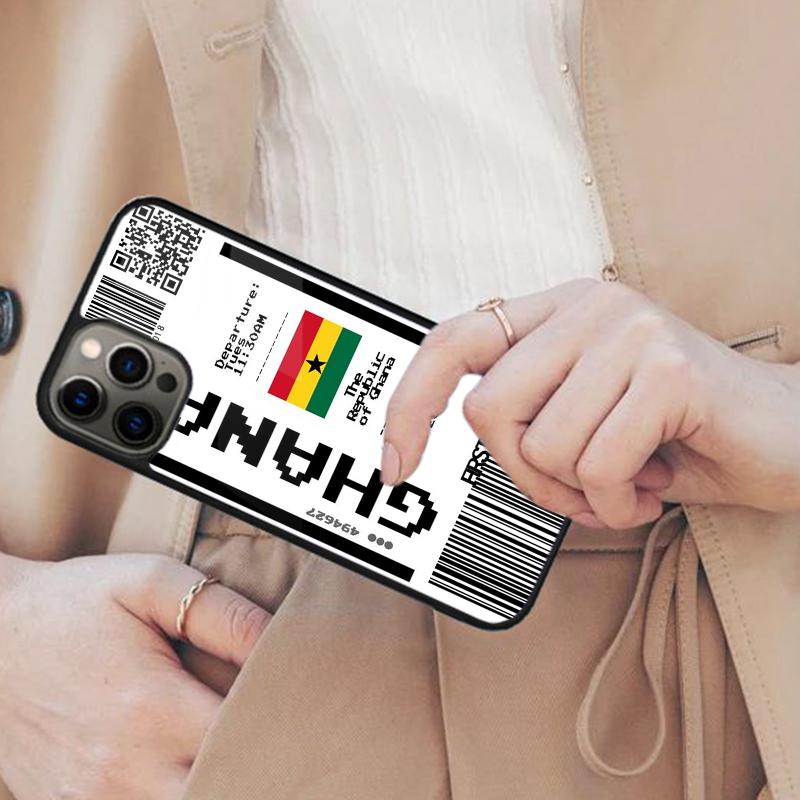 Boarding Pass Ticket Magnetic Phone Case For APPLE iPhone 17 Air 16 14 13 12 Pro Max 15 Plus Wireless Charge With MagSafe Cover