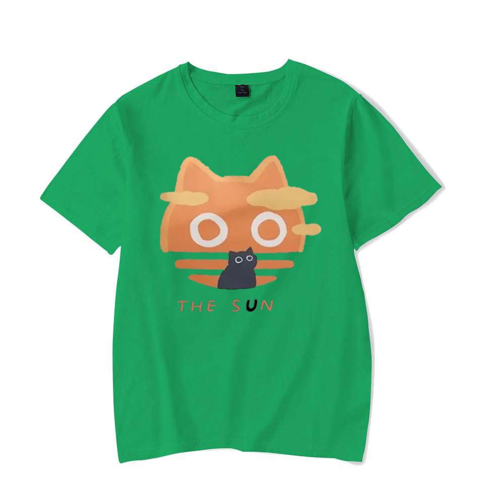 Summer Fans Cat Print Anime Funny Unisexs Womens Tshirt Hip Hop Fashion Casual Large Y2K Couples Tshirt Comfortable Clothing