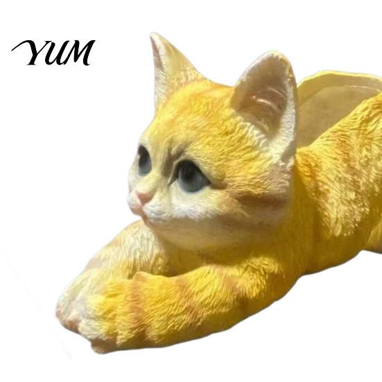 Resin Animal Flower Pot Creative Cat Planter, Cute Lying for Garden Window Sill Plant Holder Yard, Adorable Holder, Indoor Outdoor Home Desk
