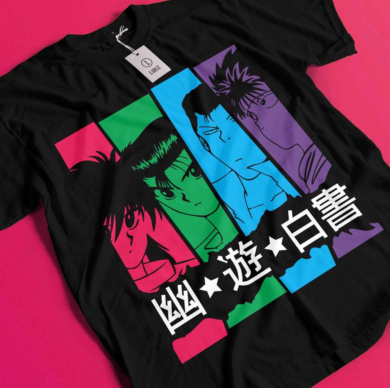 Футболка Yu Yu Hakusho Юсуке Урамеши Футболка Кувабара Курама Хиэль Футболка Аниме AA01 2XL