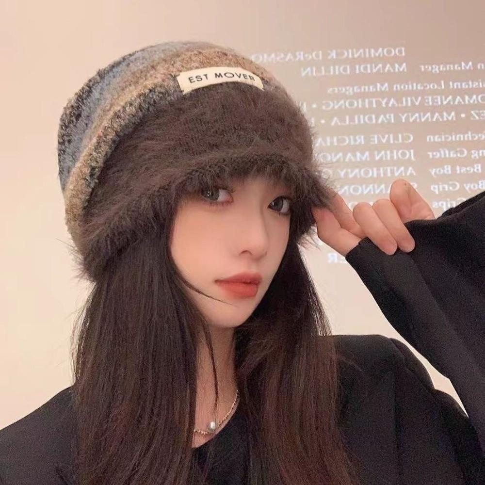 Windproof Knitted Hat Cold Proof Ear Protection Hat New Pullover Cap  Autumn Winter