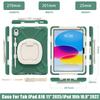 Portable Tablet Cases for 11.0" IPad 11/10 2025/2022 10th/11th A16 Case IPad11 A2757/A2696 Cover Silicone+PC Rotate Stand Shell