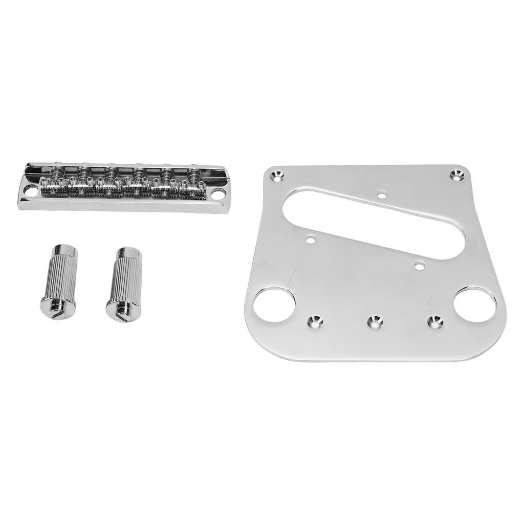 Fockety Metal Guitar Chrome Electric Guitar Bridge Adjustable Saddle Roller Easy Installation Roller Saddle Guitar Bridge Kit for Electric Guitars and