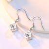 Magischer Würfel Liebe Fenster Silber Quadratische Ohrringe - Koreanischer Stil Mädchen Ohrhaken Schmuck