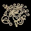 8-Pack Handmade Wood Leaf-Shaped Window Grille Stickers - Wedding & Home Decor