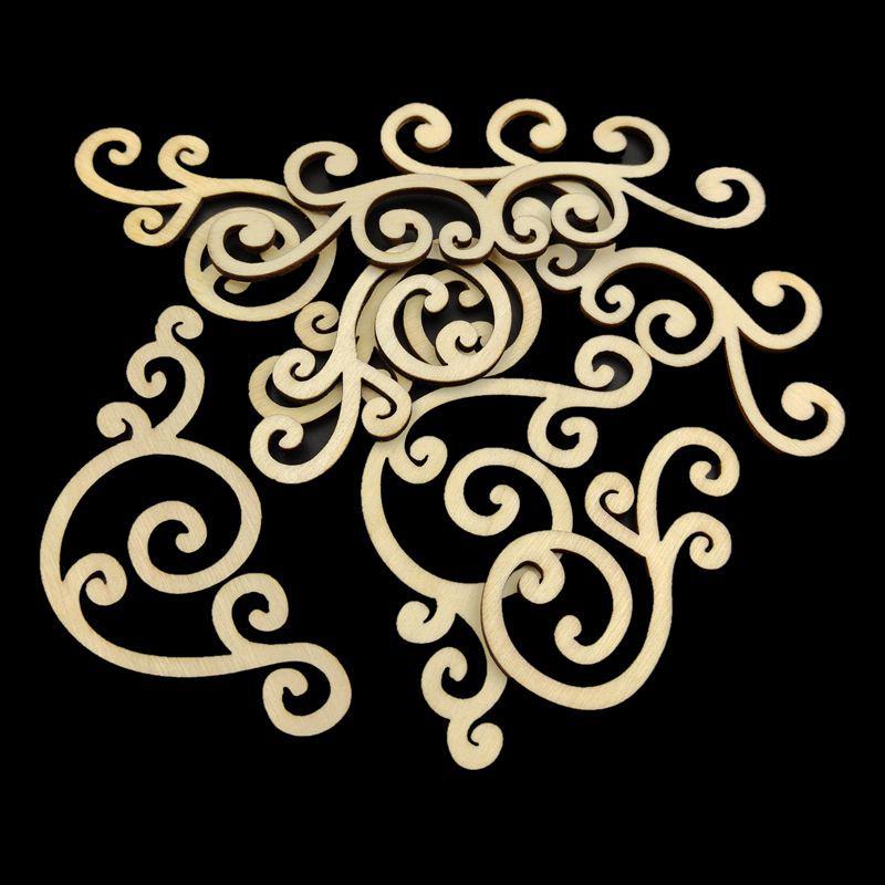 8-Pack Handmade Wood Leaf-Shaped Window Grille Stickers - Wedding & Home Decor