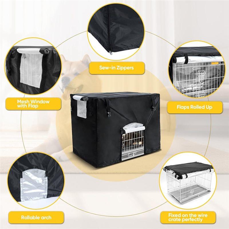 Dog Crate Cover 48 Inch - Kennel Crate Covers For Dog Cage Waterproof, Universal Oxford Cloth Dog Cage Cover