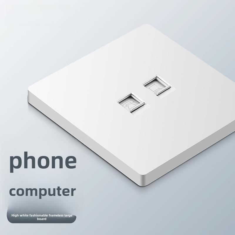 Panou priză comutator simplu/dublu ascuns tip 86 cu comutator electric intermediar și priză cu cinci găuri