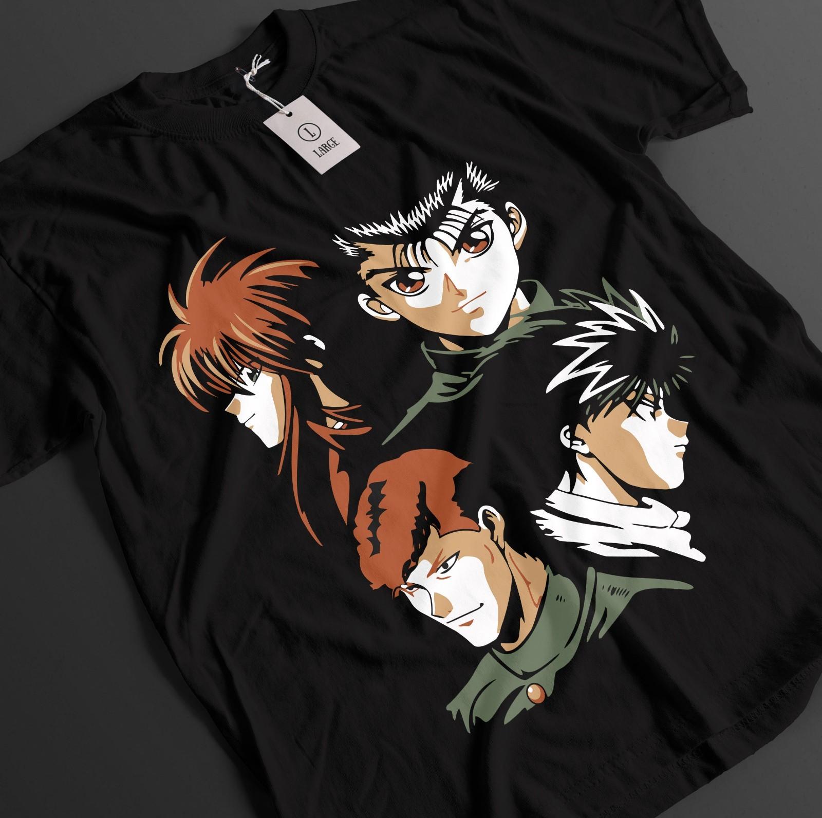 

Yu Yu Hakusho Shirt Yusuke Tshirt Hiei T-Shirt Mens Womens Tees Top Yoko Kurama Top Anime Unisex Tee S