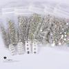 288/1440pcs/pack SS3-SS50 Crystal AB Transparent Nail Rhinestones Flat Bottom Kit Nail Decoration DIY Drill Manicure Accessories