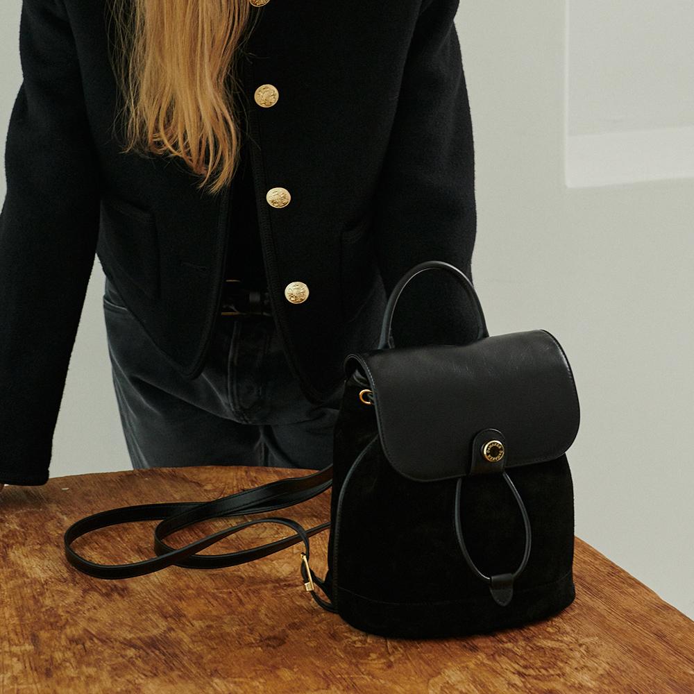 Demaker Jour Suede Backpack-Black