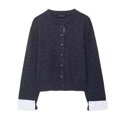 Trendy European & American Women's Casual Patchwork Knit Jacket