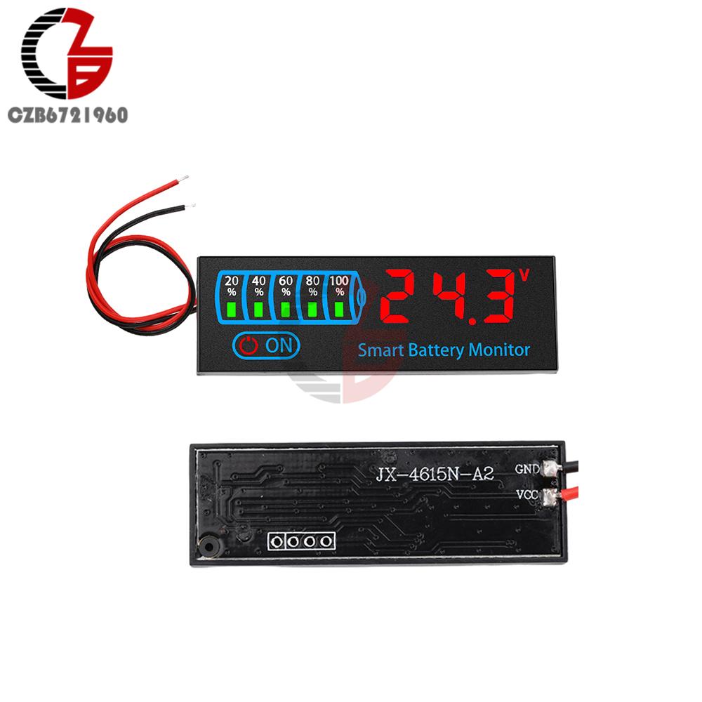 3-12S 3-14S Индикатор уровня заряда батареи DC 7-55V Тестер емкости аккумулятора Красный/Синий/Зеленый/Белый Светодиодный индикатор красный