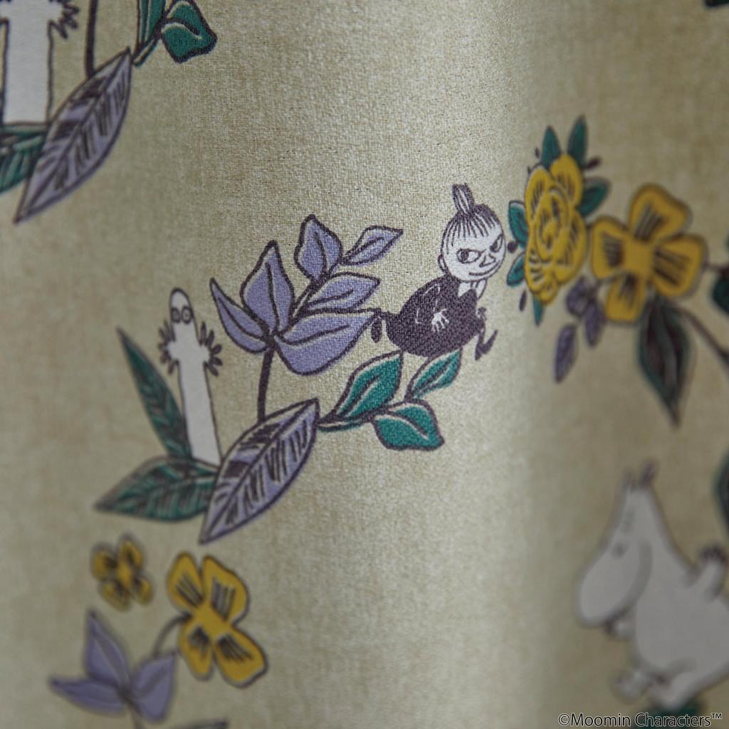 Suminoe MOOMIN Fruit Garden Curtain 1 100 x 135 Y Drape, Panel, cm, 323-76014