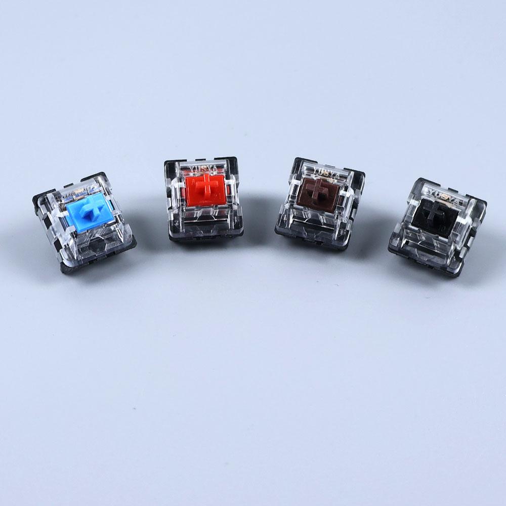10/50/100 Stück Tastenkappen Schalter 2-Pin Mechanische Tastatur Schwarz Blau Braun Rot Tasten Schalter für Mechanische Tastatur mit Hintergrundbeleuchtung