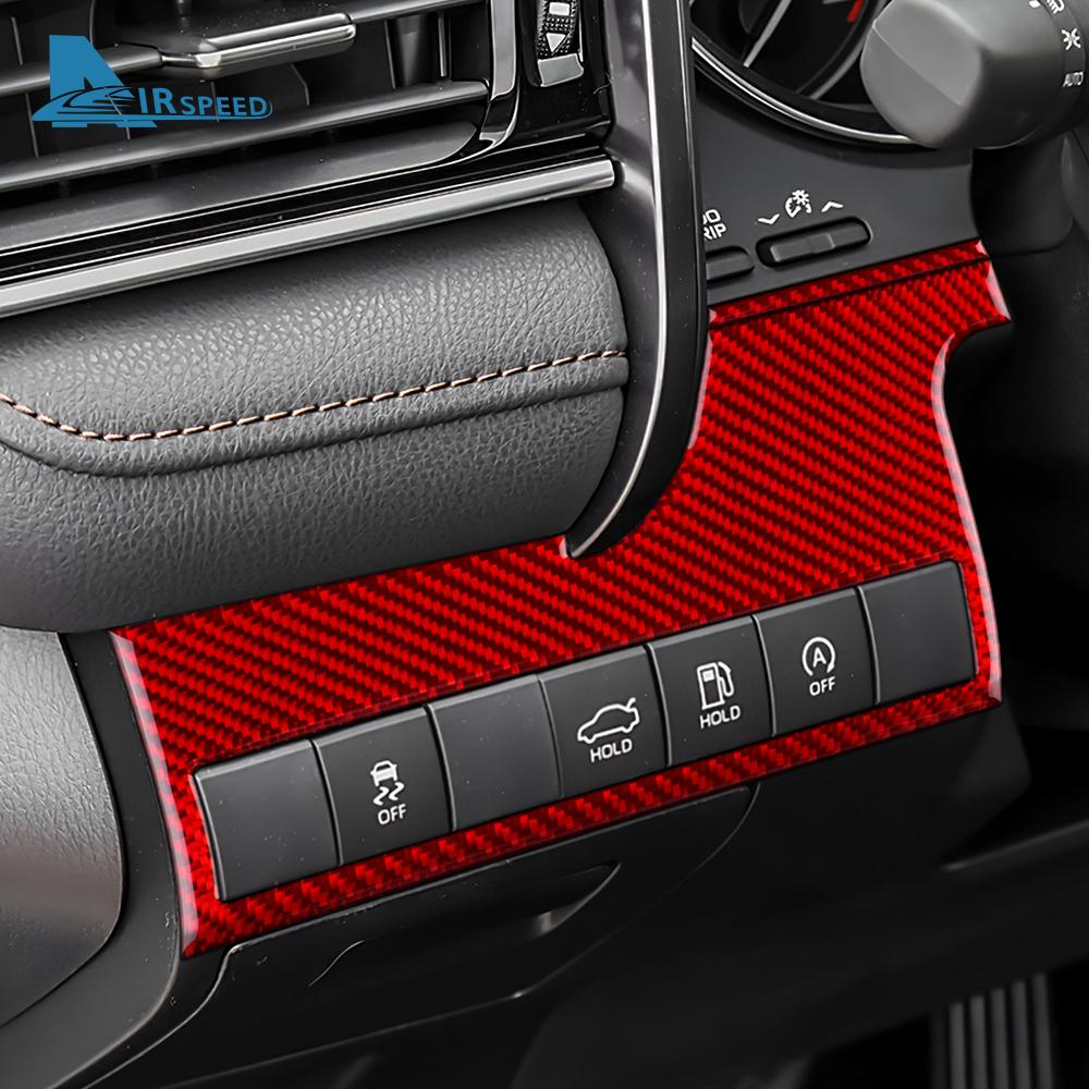 Real Soft Carbon Fiber For Toyota Camry 2018 2019 2020 2025 2025 2025 2025 LHD RHD Car Headlight Switch Button Panel Accessories