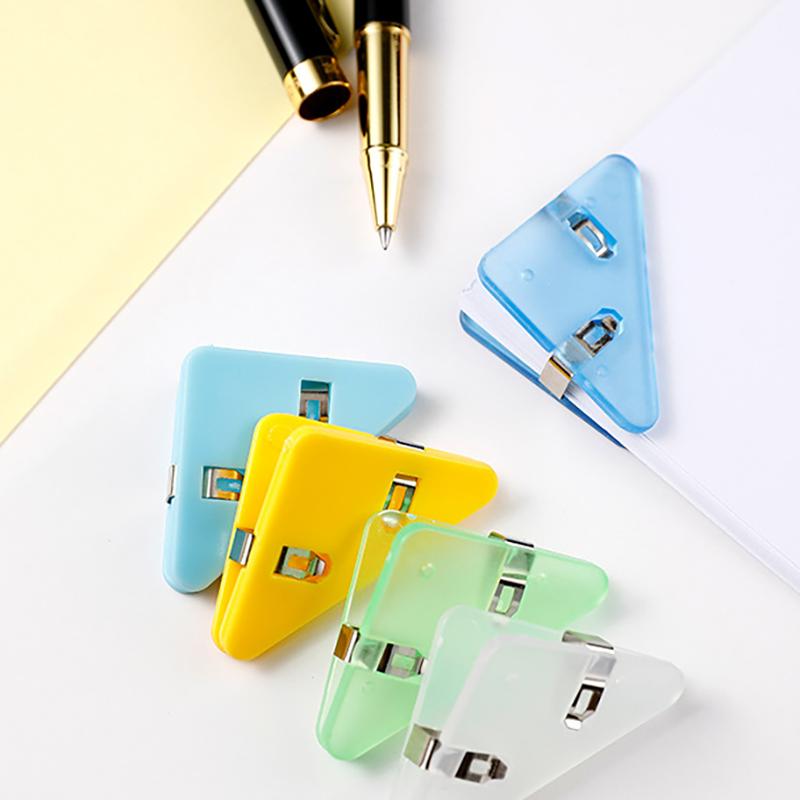 10/20-Piece Multi-Color Triangle Clips Multi-Functional Student Book Clips Document Organizer Folder Holder Desktop Storage Tool