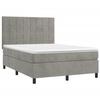 Maison Exclusive - Sommier à lattes de lit matelas et LED Gris clair 140x200 cm
