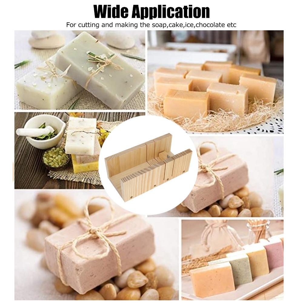 Tagliere per Sapone Colore Legno con Segni di Scala Affettatrice per Sapone Scatola Regolabile per Taglio Sapone Fai da Te per la Produzione di Sapone