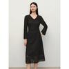 Jiuzi Anna Kou Romantic, Elegant, and High end V-neck Lace Light Dress for Women 2024 Autumn New Collection