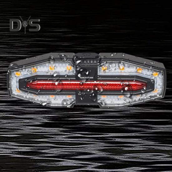 Bicycle Tail Light Adjustable LED Remote Control MTB Road Mountain Bike Turn Signal Lamp Waterproof Rechargeable Bright Night Riding Bike Warning