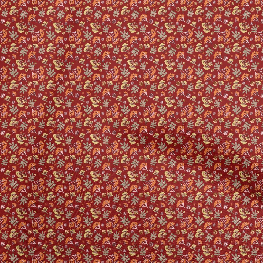 oneOone Blauer Baumwoll-Flex-Stoff, asiatisches japanisches Blumenkleid-Material, bedruckter Stoff, Meterware, 40 Zoll