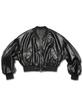 Rockpsycho Leren Crop Bomberjack Zomer - Zwart