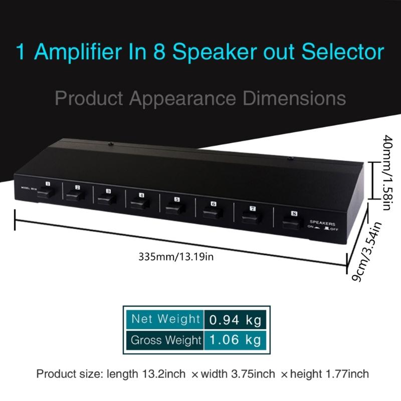 1 In 8 Out Passive Amplifiers Speaker Selector Switcher Sound Switching Distributor Comparator Sound Quality Without Los