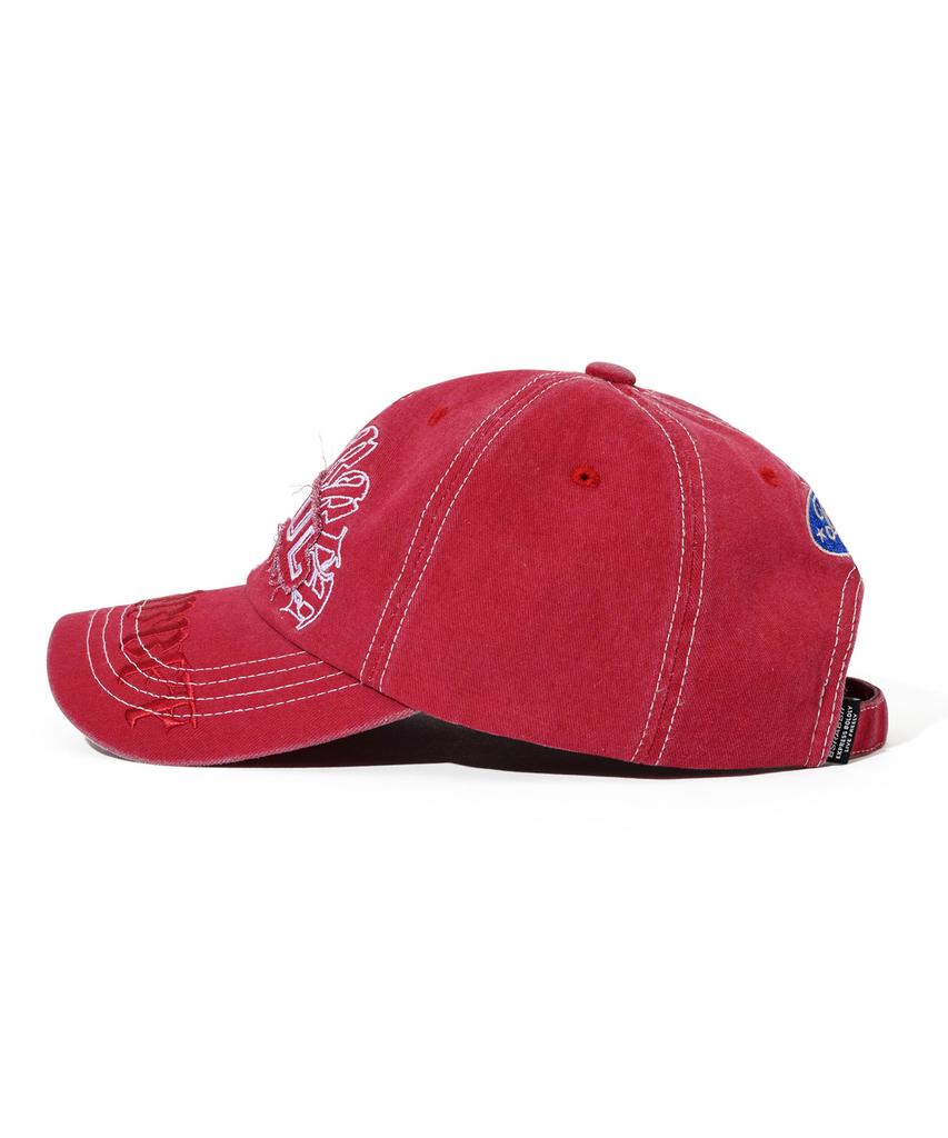 Bieseulaebis Heavy Stitch Vintage Washed Cotton Cap Red