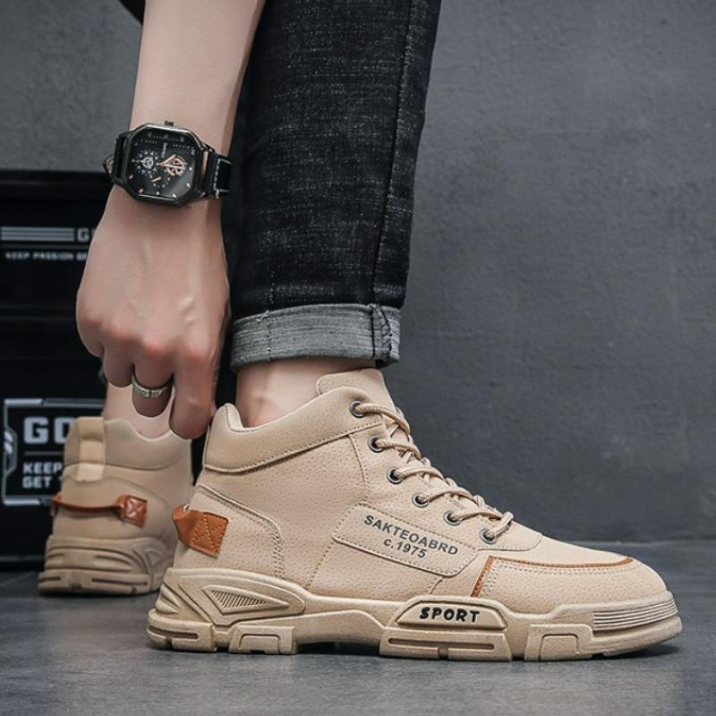 Herrenstiefel High Top Stiefel Outdoor Casual Sneaker Herbst Neue Schuhe Rutschfest Leicht Herren Wüstenstiefel Stiefelette Zapatos Para Hombres