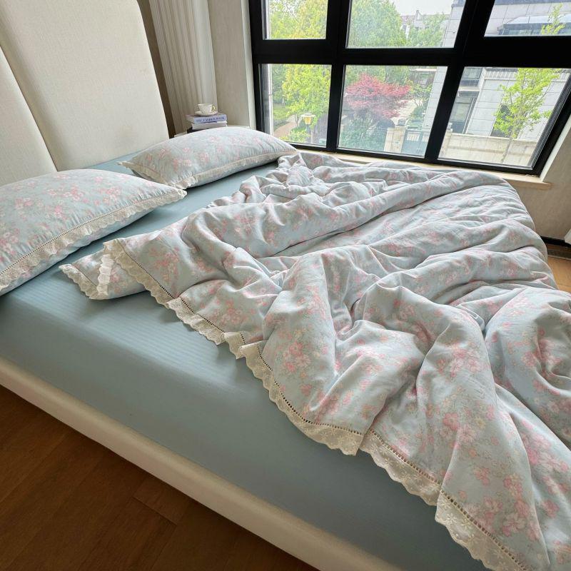 G5Z Soft Double-Layer Gauze Bedding Set - Pure Cotton Duvet and Pillow Covers