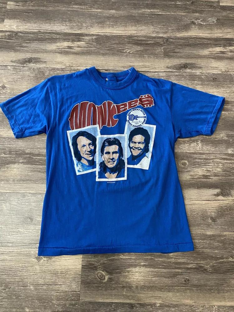 

The Monkees 1987 Summer Band Tour Blue T Shirt Full Size S-5XL Unisex T-Shirt XL
