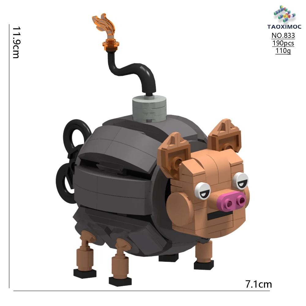 2025 Cartoon Italian Brainrot Animals Tung Tung Tung Sahur Building Blocks Model Desk Ornament Tralalelo Tralala Bricks Toy Gift