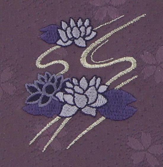 Daiko Sangyo Ester Sakura Silk Fukusa (Cloth Wrapping Cloth) with Gold Envelope, CelebrationCondolence Set, Made in Japan, PinkPurple