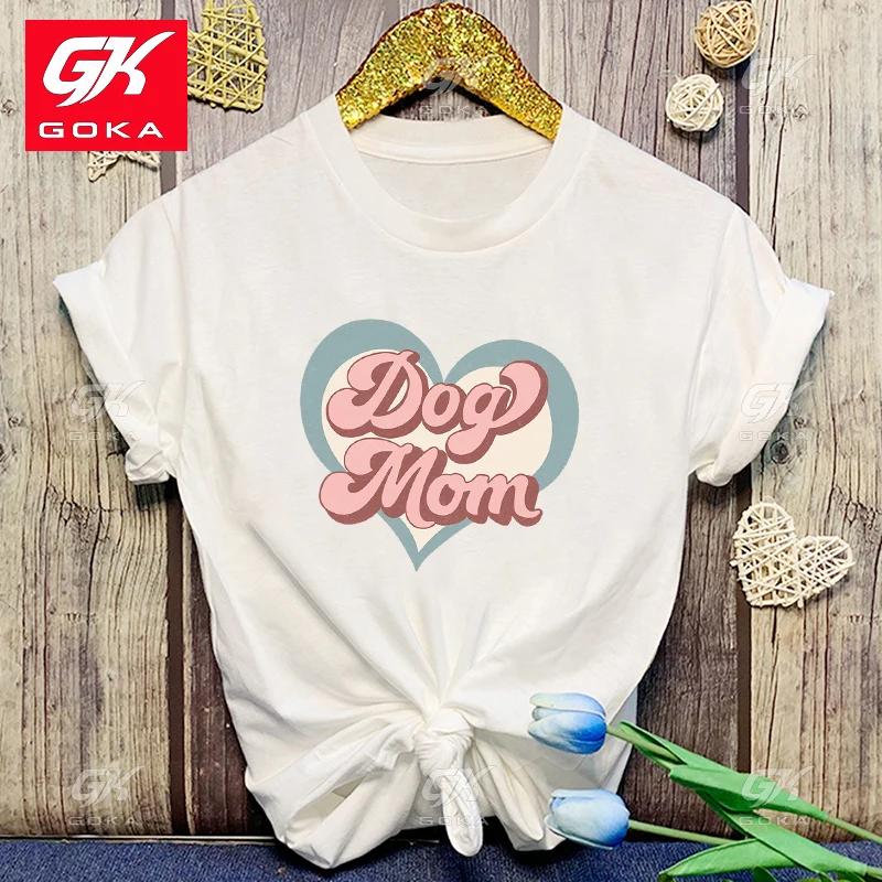 

Hot Dog Mom Cute Printed Cottn T Shirts for Women Short Sleeve Tee Shirts Round Neck Casual Summer Unisex Tops Hip Hop T Shirts S