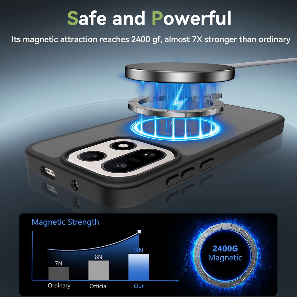 Skin Feel Magnetic Phone Case For OnePlus 15 5G 6.78 Inches Magsafe Wireless Charging TPU Frame Hard Plastic Back Cover Fundas