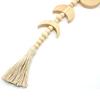Wooden Boho Tassel Pendant 29.92in Boho Wall Decoration Bohemian Linen Rope Ornament  Living Room