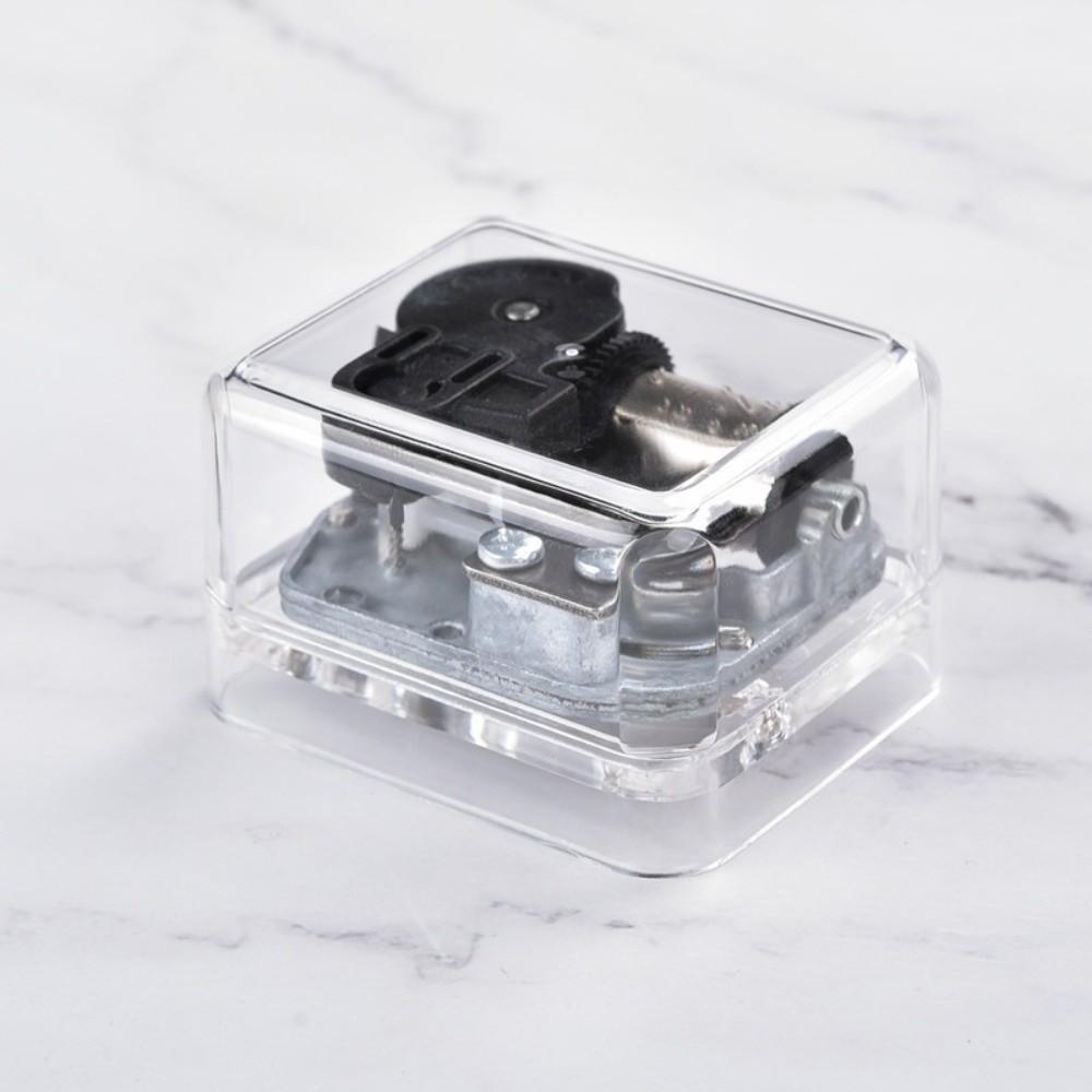 Acrylic Transparent Mini Music Box Clockwork Spring Dancer Music Box Clockwork Music Box Gift