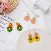 925 Sweet And Small Quan Zhilong Gd Daisy Stud Earrings Mori Girl Asymmetrical Flower Earrings Female