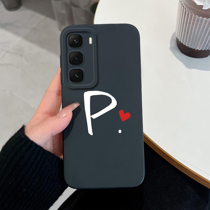 

Чохол для телефону для Infinix Hot 60 50 40 Pro 30 Play 60i 50i 30i Smart 10 Plus Простий візерунок з літер Матовий силіконовий Протиударний Задня кришка для Infinix Shell Infinix Hot 60 Pro 4G