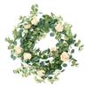 Handmade Faux Fake Plant Ivy Welcome Sign Eucalyptus Garland Garland Artificial Flower Rose Vine Home Decro