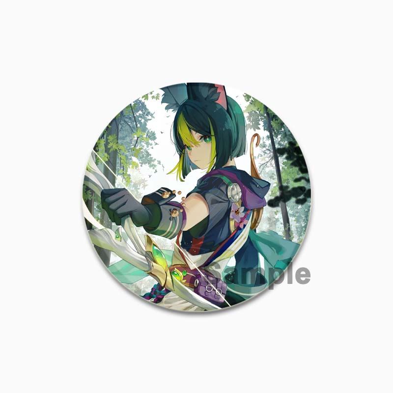 32/44/58MM Alloy Pins for Backpack Hat  Icon Cartoon Brooch  Genshin Impact Pin Fashion Jewelry Accessory