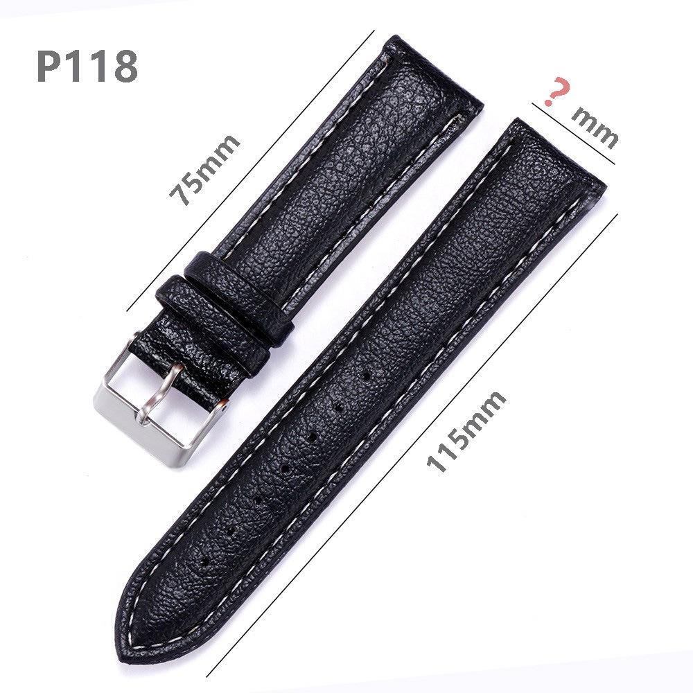 Lychee Grain Faux PU Leather Watch Strap 14-24mm Wristband