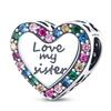 S925 Silver Butterfly Kitten Dog Claw Colorful Zircon Interval Charms Beads Fit Pan Bracelets DIY Jewelry