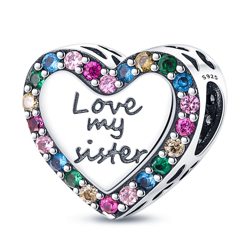 S925 Silver Butterfly Kitten Dog Claw Colorful Zircon Interval Charms Beads Fit Pan Bracelets DIY Jewelry