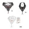 Elegant Lace Gothic Necklace with Blood Drop Pendant Women Choker Halloween Neck Chain Choker Retro Punk Accessories